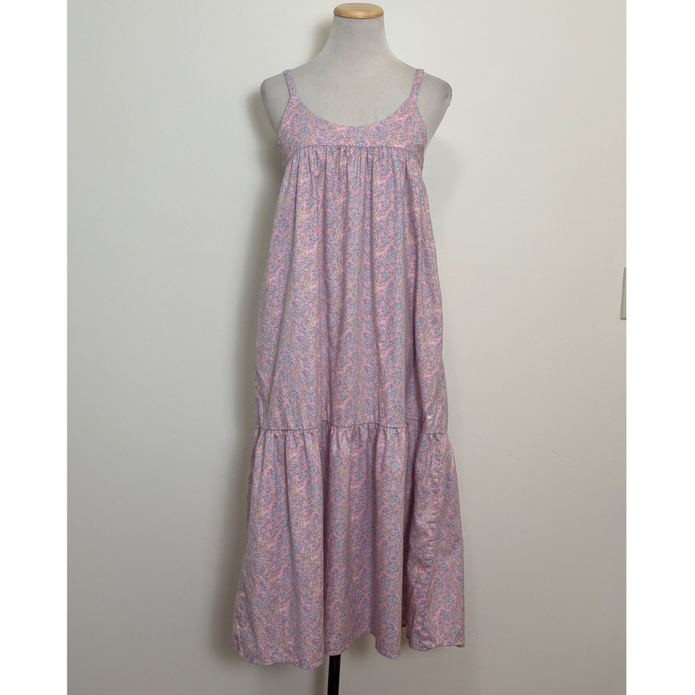 Petite Plume Womens Nightgown S Pink Cottage Floral Cotton Sleep Dress Pajama